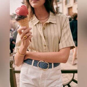 Sezane Joshua Shirt Ecru - Size 4